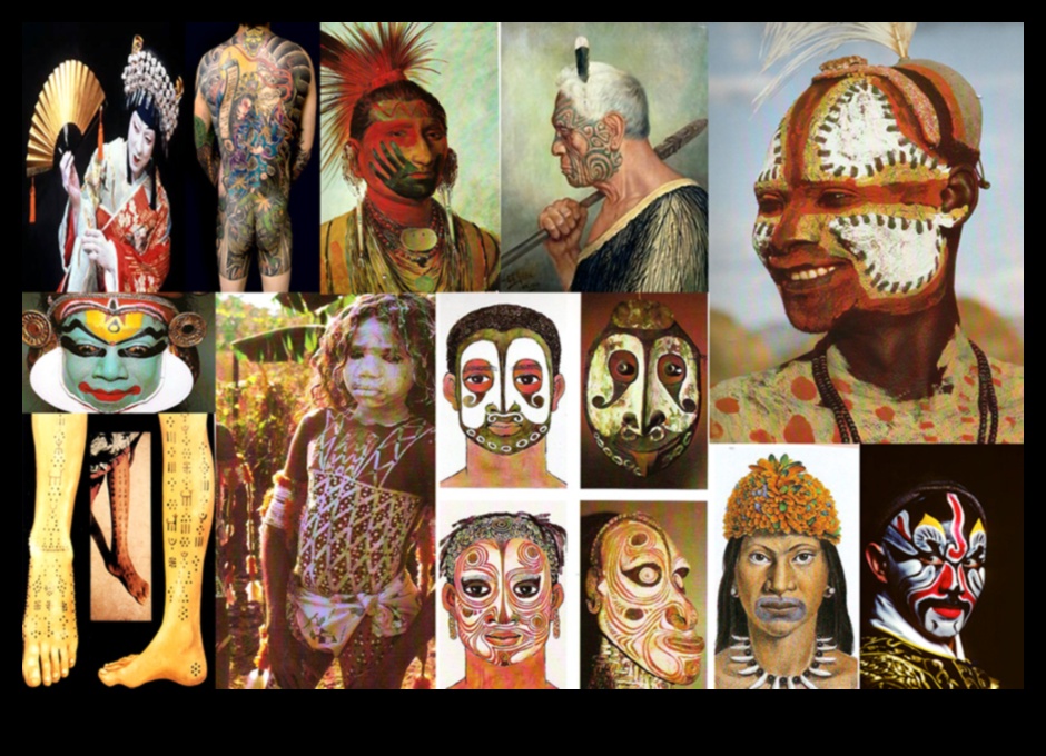 اللوحات الثقافية: تعبيرات متنوعة في زينة الجسم